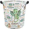 Dragon Laundry Basket,Personalized Laundry Hamper for Boys Girls,Custom Laundry Basket With Name, Customized Dirty Clothes Hamper for Bathroom Bedrooms,S-16.5"X 13.8"