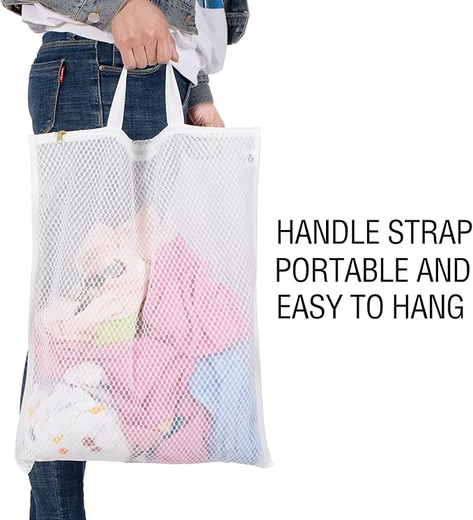 TENRAI Laundry Bag Mesh Wash Bag，Use YKK Zipper，Tote Bag Bathroom Hanging, Bra Fine Mesh Wash Bag for Underwear 3 Bags（3M Cellular Mesh ）