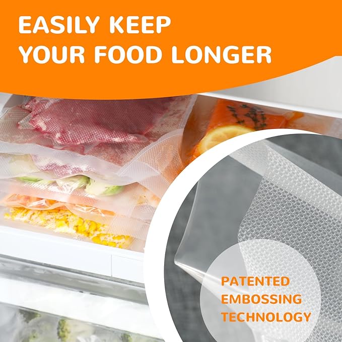 Wevac 6''x150', Vacuum Seal Roll Keeper with Cutter, Ideal Vacuum Sealer Bags for Food Saver, BPA Free, Commercial Grade, Great for Storage, Meal prep and Sous Vide