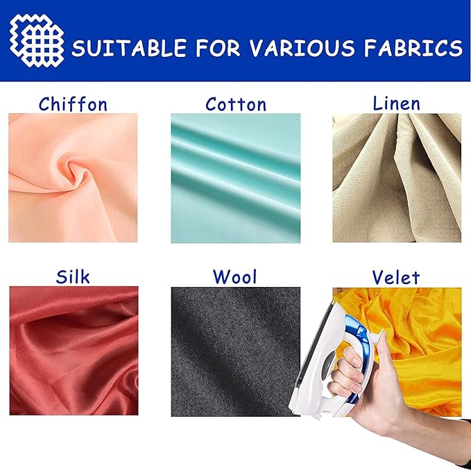 Portable Mini Steam Iron - Handheld Folding Flat Iron for Clothes, Non Stick Sole Plate, Temperature Control, Small Size for Home Travel