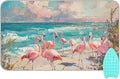 Ironing Mat &Pad Magnetic Heat Resistant Pads Portable Travel Ironing Blanket Ironing Board Covers 27.6x47.2Inches Pink Flamingo and Coastline27