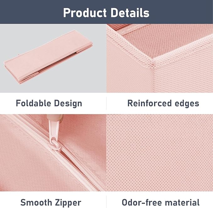 DIMJ Drawer Organizer Clothes Storage - 30 Pack Baby Dresser Organizer for Nursery, Small Fabric Closet Drawer Organizer Bins for Underwears Socks, Foldable Storage Dividers Organization for Bedroom