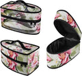 Hummingbird Lily Steam Iron Storage Bag with Zipper Handle Retro American Flag Iron Storage Case Fits for Accessories Travel Irons