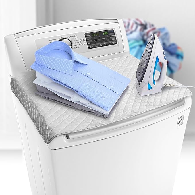 Houseables Ironing Mat, Ironing Pad, Iron Mat, Iron Pad, Dryer Top Protector, Magnetic, Portable, Blanket Cover for Table Top, Countertop, Washer, Travel Board, Quilting, Cloth, Wide, Thick, 36 x 30