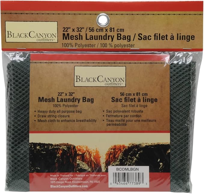 BlackCanyon Outfitters BCOMLBGN Mesh Laundry Bag for College or Delicates 22" x 32" Portable Dorm Essentials Let-It-Breathe Laundry Storage for Dorm College or Camp
