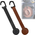 2 pcs Cowboy Hat Holder for Truck- Car Hats Organizer Accessories- Magnetic Clip Leather Hat Rack for Car- Headrest Hat Hanger Vehicle for Travel on Bag & Rack