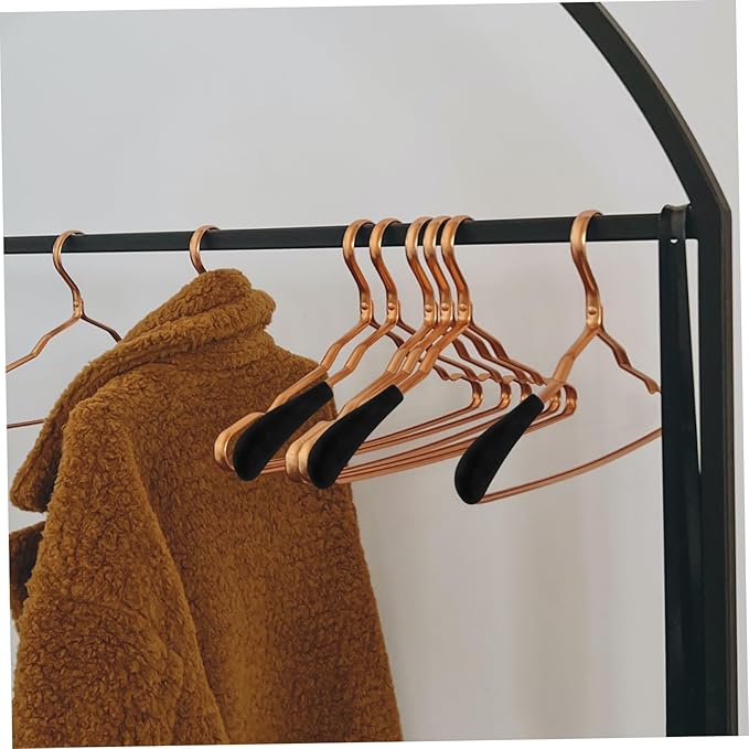 Black Hangers 10 pcs Pads Clothing Hanger Protectors Flocking for Shoulder Hangers Clothes Home Flocked