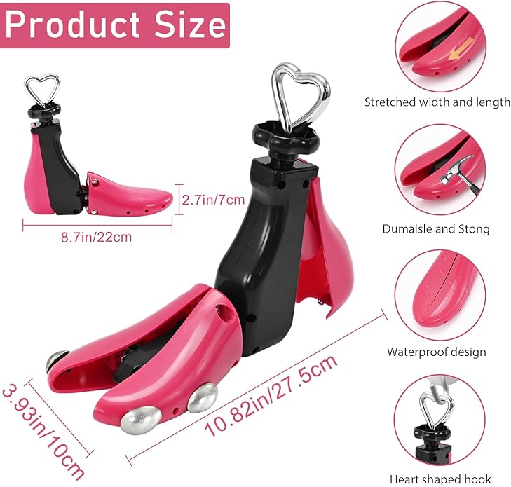 Shoe Stretcher Women Men, Boot Stretcher Wide Feet, 4-Way Shoe Widener & Expander for Stretch Length & Width