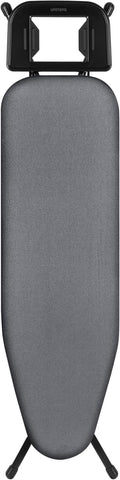 Classic Ironing Board 43" X 13" W/with Iron Rest | Full Metal Construction| Height Adjustable | Heat & Scorch Resistant Fabric | Anti-Skid Feet | Easy to Fold (Dark Grey)