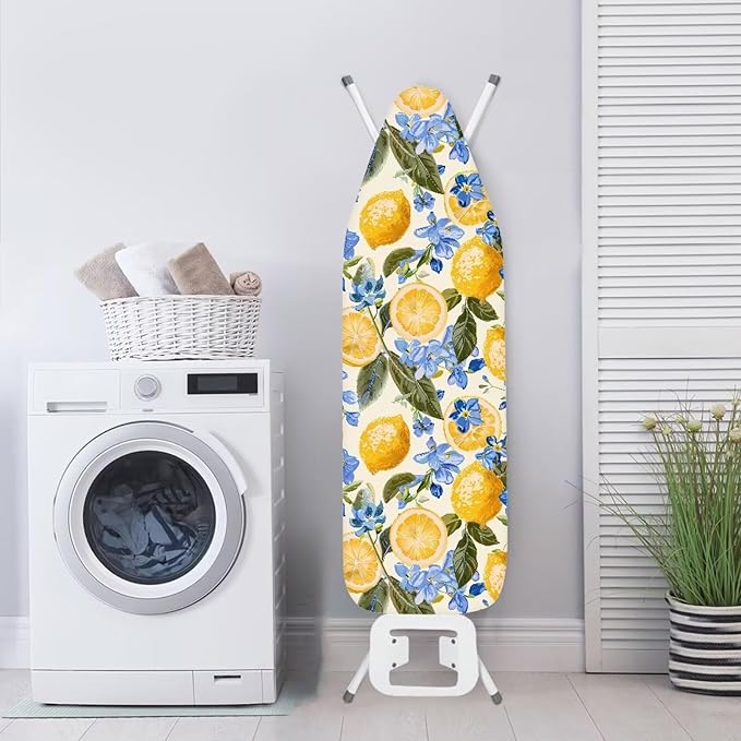 Ironing Board Cover,Ironing Mat,Lemon Ironing Board Cover,Table Top Ironing Board Cover,Iron Covers for Ironing,Chic Lemon Print Medium