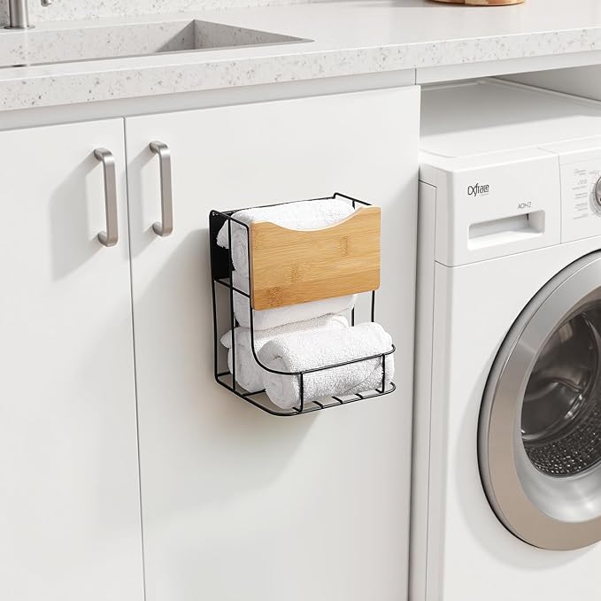 Magnetic Rolling Dryer Ball Holder for Laundry Room Organization and Storage - Automatic Dryer Ball Dispenser Chute Container (No Balls)