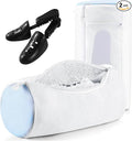 Shoe Washing Machine Bag w/Shoe Trees to Prevent Deformation - Sneaker Cleaner Bag Reusable Lint-Free Large Laundry Shoe Bag, Tennis Shoes Wash Kit Home Travel Essentials, White 2pcs