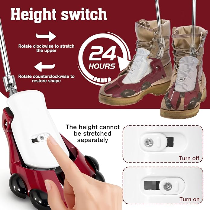 Boot Stretchers for Cowboy Boots 2 PCS Shoe Stretcher for Wide Feet Men Shoe Trees Adjustable Length & Width for Men Women