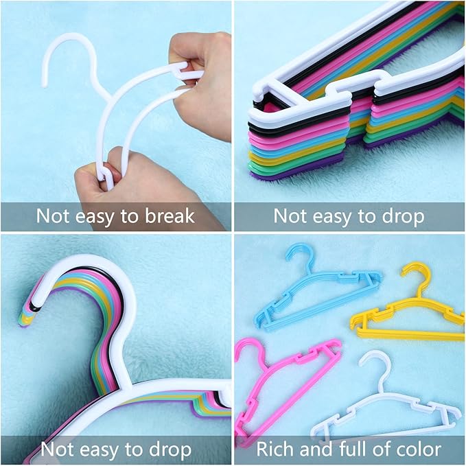 GoodtoU Baby Hangers, 80 Pack Kids Plastic Toddler Baby Clothes Hangers for Closet Small Children Infant Nursery Child Hanger (White)