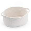Cute Woven Easter Basket with Handle, Baskets for Gifts Empty, Present Containers for Raffle Baby Shower Burr Basket, Decorative Organizer Box for Storage Baby Toy, 13" D x 8" W x 6" H