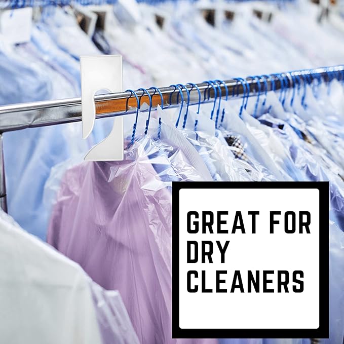 Discount Sizing- Blank King Rectangle Clothing Rack Hanger Dividers 200 Pack | Great for Retail, Dry Cleaners, Boutiques, Clothing Organization, Sizing Dividers, Garment Rack (White)