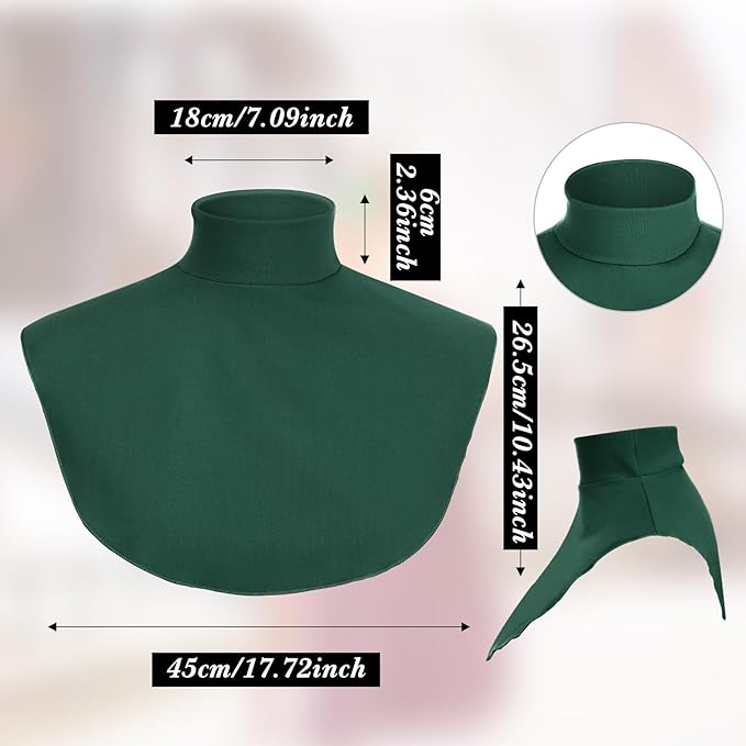 Turtleneck Dickey Extra Large Fake Collar Detachable Dickey Collar Half Mock Turtleneck for Men Women