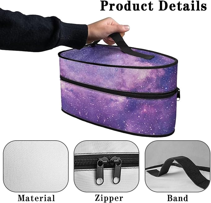 Galaxy Print Steam Iron Case Portable Travel Steamer Carrier Bag with Handle Handheld Travel Bag Iron Accessories, Case Only