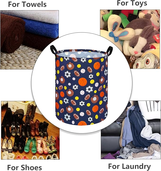 Kids Hamper Storage Bins Organizer Toy Box Laundry Basket Large Canvas Collapsible Chest for Home/Dorm/Kitchen/Pet/Office/Closet/Shelf/Gift Baskets
