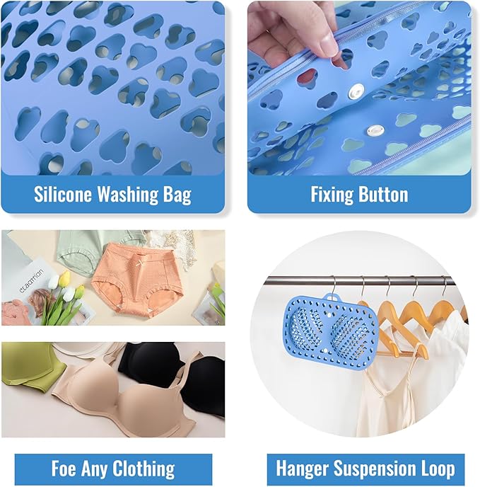 Bra Washing Bag for Laundry, Silicone Lingerie Bags for Washing Delicates, Laundry Bag Washing Machine & Dryer Washing Bags, Maternity Bras, Sports, Sexy Bras
