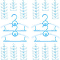 Baby Hangers for Nursery Closet 60 Pack Plastic Kids Clothes Hanger Space Saving Non Slip Extendable Toddler 11-14” Adjustable Hangers Heavy Duty Clothing Infant Hanger Bulk, Blue