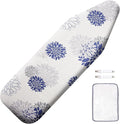 SheeChung Ironing Board Cover and Pad 18“x49”,Thick Scorch Resistant Padding,Heavy Duty Ironing Cover Fits Extra Wide Boards,Elastic Edge & Adjustable Fastener,Silicone Coating,Dahlia