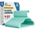 Lifemaster Plastic Clothes Hangers – Heavy Duty Hanger Set, for Organizing Clothes, Dresses, and Coat, Holds Up to 5 lbs, Space-Saving Hangers with Non-Slip Shoulder Grooves, Pack of 10, Aqua