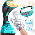 15s Fast Heat-Up and 1800W Powerful Steamer for Clothes with 3 Modes and 300ml Water Tank, Portable Clothes Steamer Iron with Heat-Resistant Glove and Fabric Brush for Home, Dorm, Travel