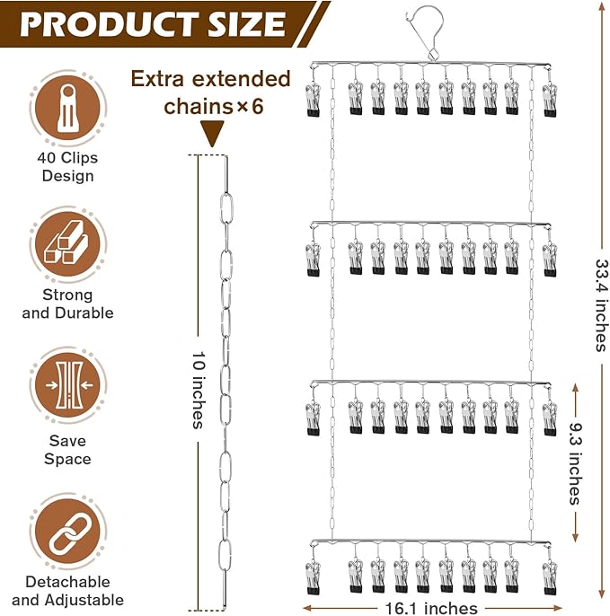 Hat Racks for Baseball Caps, 40 Hooks, Space Saving Hat Organizer for Baseball Caps, Metal Baseball Cap Organizer, Silver