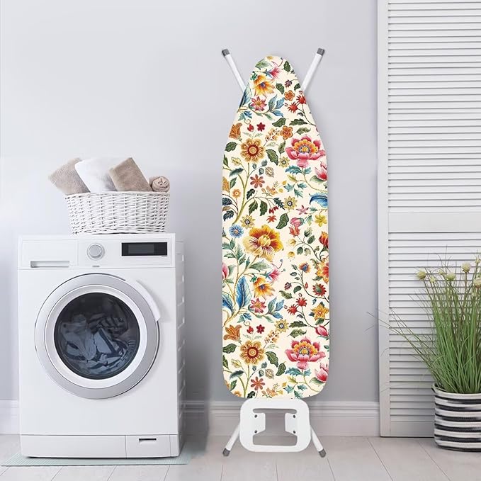 Boho Ironing Board Cover,Iron Board Cover Standard Size,Floral Ironing Board Cover,Tabletop Ironing Board Cover,Boho Floral Print Large