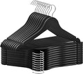 20 Pack Wooden Coat Hangers, 360° Swivel Hook, Suit Hangers with Anti-Slip Notches, Clothes Hangers for Jackets, Shirts, Dress, Black UAWY0520B