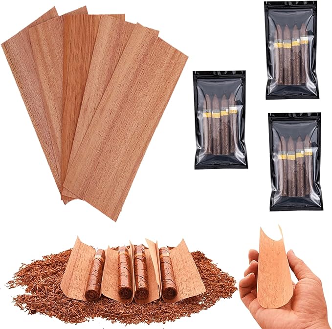5 Spanish Cedar Wood Sheets + 3 Cigar Humidor Bags Humidor Dividers & Aroma Enhancer Fits Jars, Tubes, Boxes | Cigar Accessories Kit