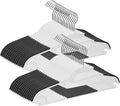 Tinfol Plastic Hangers 30Pack, Heavy Duty Dry Wet Clothes Hangers with Non Slip Pad, 16.3inch Space Saving Hanger, 360° Swivel Silver Hook for Shirts Pants Underwear Sweaters