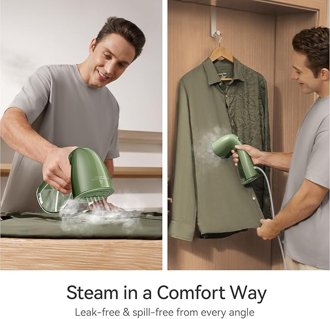 HiLIFE Steamer for Clothes, 1100W Clothes Steamer, Fast Wrinkle Removal with Large 300ml Tank, Ideal for All Fabrics, Easy to Use, Compact and Portable Travel Garment Steamer