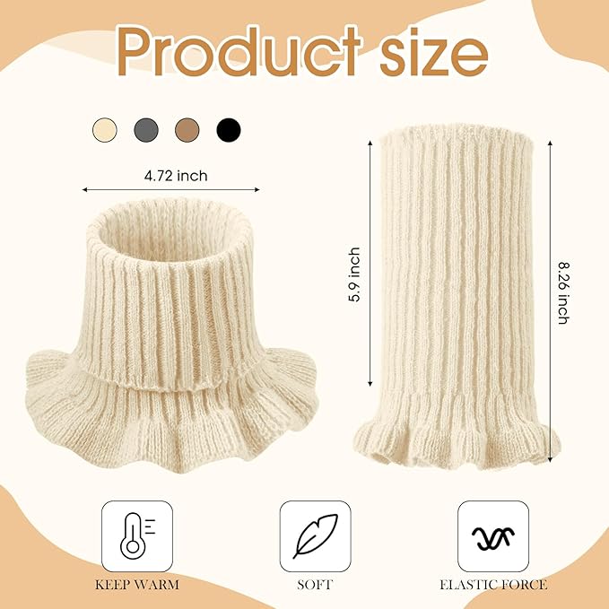 JenPen Winter Fake Turtleneck for Women Dickey Collar Knitted Detachable Half Top Mock High Turtleneck Neck Warm Faux Collar
