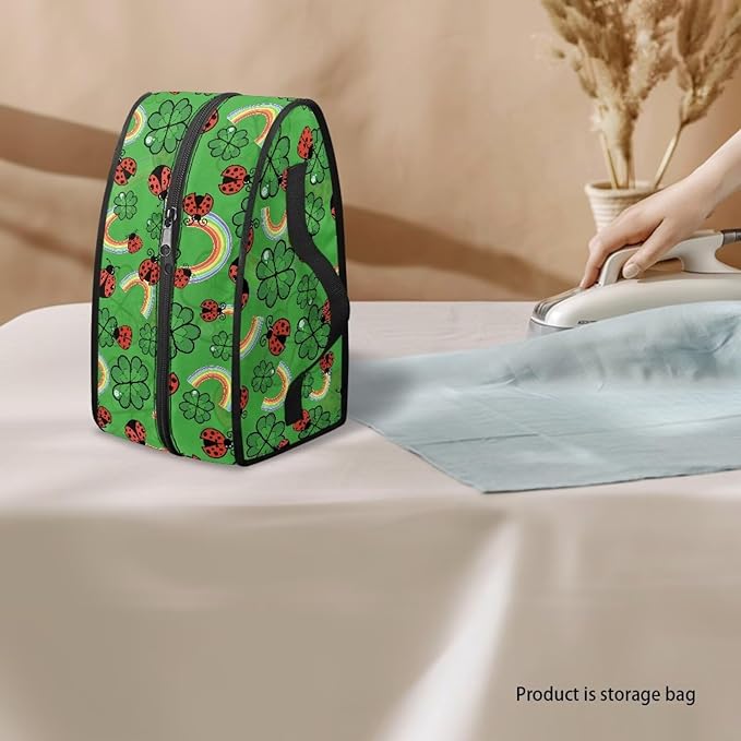 Ladybird Iron Storage Bag Fall Decorations for Home Irish Holiday Decoration ShamrockTravel Iron Storage Case Steamer Carrying Case with Handle Zippered