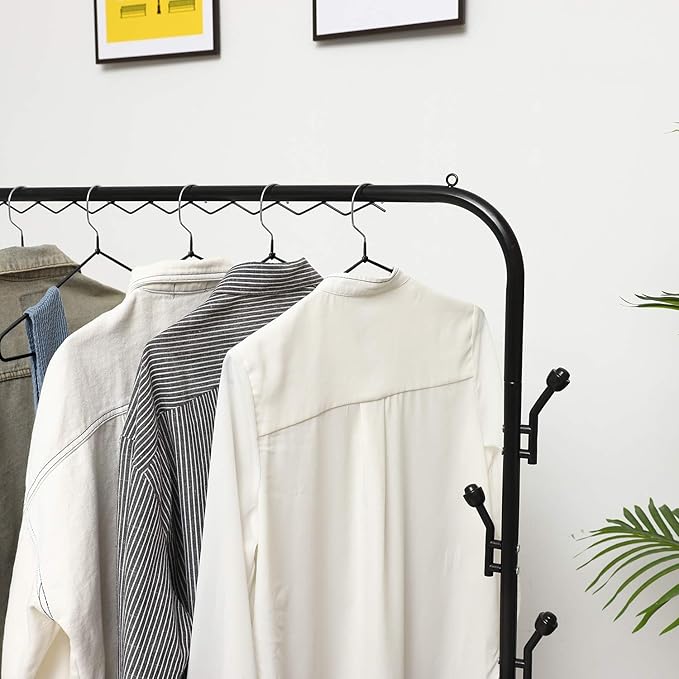 Non-Slip Hanger Metal Hangers Wire Shirt Hangers Chrome and Black Friction, 40 Pack Space Saving Clothes Hanger with Rubber Coating 16.5 Inches