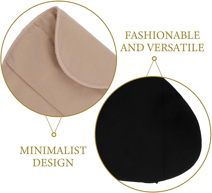 2Pcs Breast Protective Pocket Portable Bra Protective Case Breathable Prosthesis Protective Pockets Breast Forms Cover Bag for Silicone Breast Forms Black Khaki 6.52 x 7.15 inch