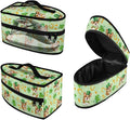Saint Patricks Day Iron Storage Case Protective Carrying Bag Cute Reusable Four Leaf Clover Corgi Steam Iron Storage Bag with Zipper Handle Fits Outing