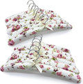 12 Pack Satin Padded Clothes Hangers, 17 Inch Anti Slip Fabric Coat Hangers for Sweaters, Women Clothing, Dresses, Wedding Gown