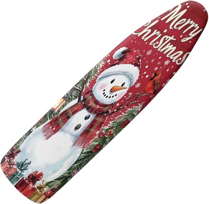 Christmas Snowmen Ironing Board Replacement Cover for Extra Wide 15 x 54 Ironing Boards Reflects Heat and Stain Resistant Ironing Board Cover Christmas Decor