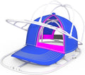 Hat Washer Cage for Washing Machine - Baseball Cap Cleaner Rack, Ball Cap Washing, Dishwasher Safe, Perfect for Cleaning and Protecting Hats in Dishwasher (White 1 Pack (Assembly))