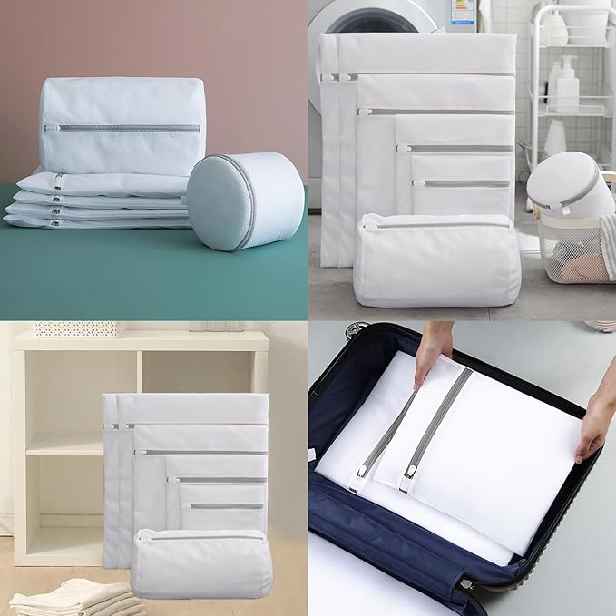 Mesh Laundry Bags - 7pcs Premium Zippered Fine Mesh Laundry Bags Set, Laundry Washing Machine Bag, Lingerie Bags for Washing Delicates Suitable for Laundry,Travel