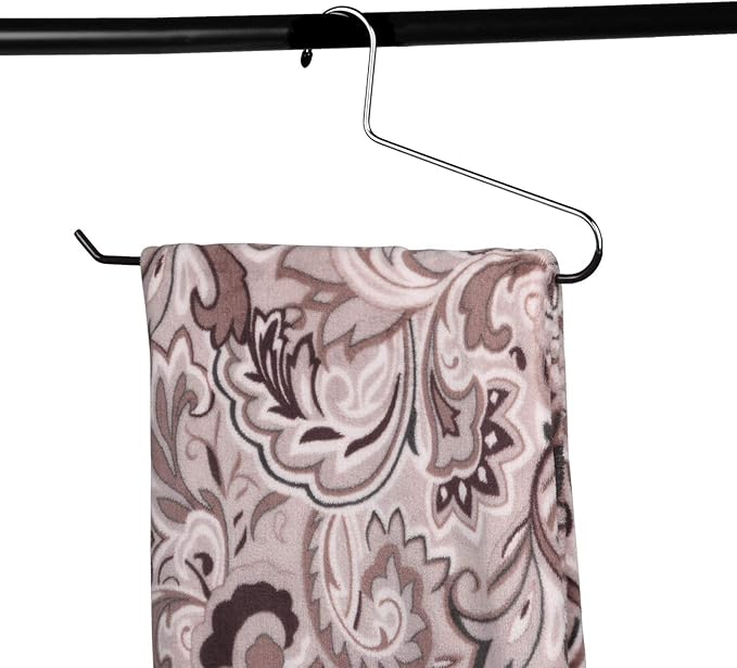 VASLIM 8 Pack Tablecloth Hanger Large Blanket Hangers Heavy Duty Black Vinyl Coated Nonslip - Great for Quilts, Comforters, Table Cloths, Towels, Sleeping Bags,Drapery and bedspreads