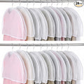 24 Pcs Garment Covers for Hanging Clothes, 24 x 12 x 2 Inches Plastic Shoulder Cover Dust Covers Clothes Protectors Breathable with 2 Inch Gusset for Closet Storage Suit Coats Jackets Dress