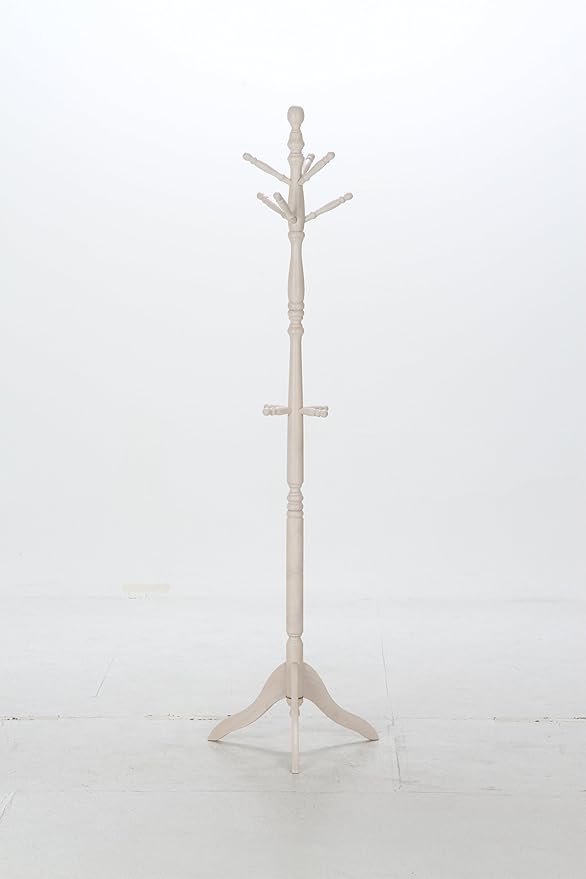No Double Trade Antique Coat Hangers, Natural Wood, Height 183 cm