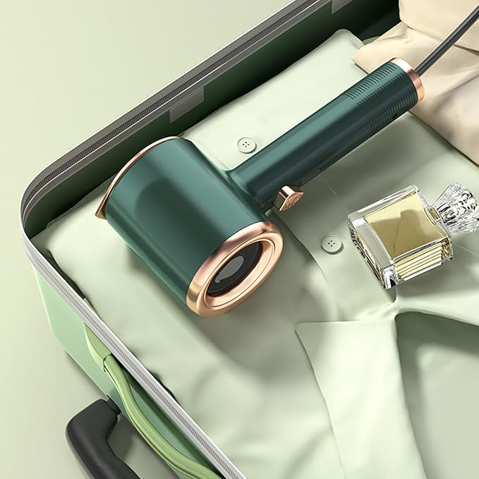 Steamer Iron, 33W Handheld Iron Mini Ironing Machine with 50ml Water Wet and Dry Clothes Iron Steam Travel Garment Steamer for Clothing Wrinkles Remover Tool (Blackish Green)