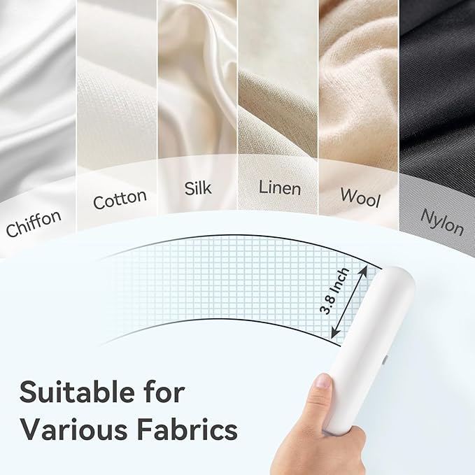 Travel Steamer for Clothes, Fashion Portable Handheld Garment Steamer for Clothes, 15S Heat Up, Min Steamer ＆ Iron 2 In 1, 1.1lbs, Fabric Wrinkle Remover for All Clothes, White,120V