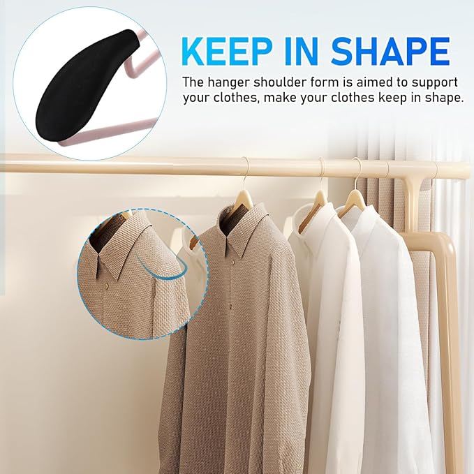 Luxshiny Clothes Hanger Shoulder Pads 10 Pack Foam for Sweaters Coats and Delicate Garments 5.51X1.77X1.18 Inches No Shoulder Bump Hangers for Closet Organization