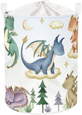 Dinosaur Laundry Hamper Large Storage Basket Cartoon Dino Collapsible Parents Organizer Kids Toy Clothes Bins for Bedroom, Bathroom, Tree, 63L